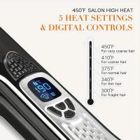 Plancha de pelo profesional, vapor y plancha de pelo en uno, calentamiento rápido hasta 60s, temperatura regulable, doble voltaje, apta para todo tipo de cabello - details 8