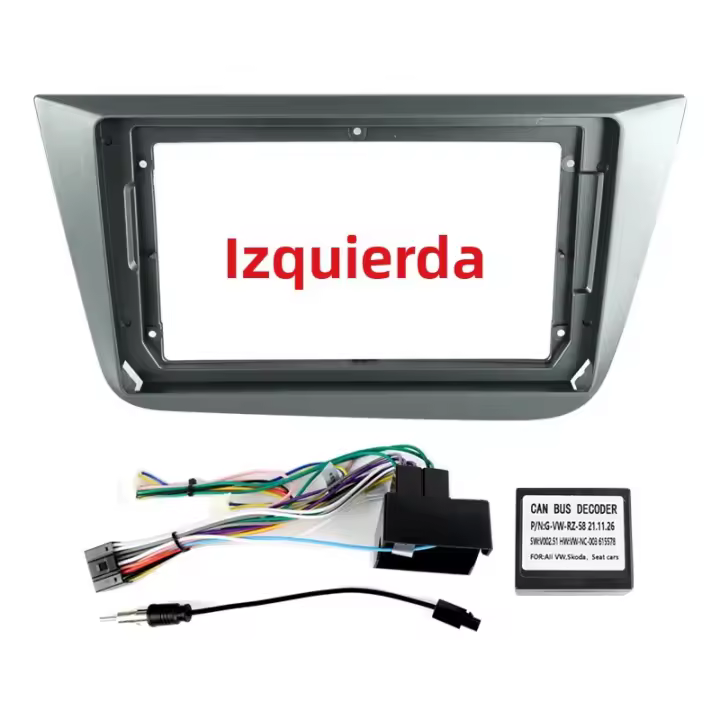 Marco De Radio Para Coche 9 Pulgadas Para SEAT ALTEA 2004-2015 Kit De Montaje En Tablero Panel De Instalación Para Estéreo GPS DVD Canbus Adaptador De Cubierta Fascia - 1