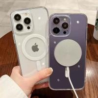 Funda Magnética Oficial Para iPhone Compatible Con Magsafe Translúcida Con Carga Inalámbrica Y Cubierta De Acrílico Compatible Con Modelos 11 12 13 14 15 16 pro Max plus - details 3
