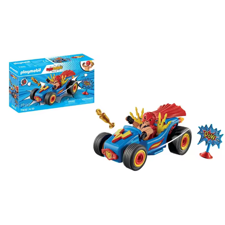 Juguetes Figuras Playmobil Luchador De Carreras Azul - 1