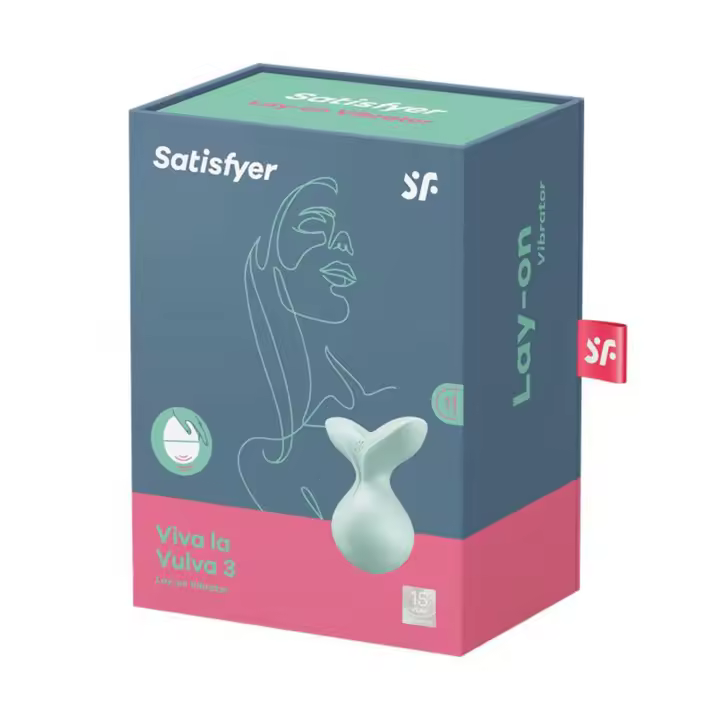SATISFYER VIVA LA VULVA 3 VIBRADOR DE LAY-ON MENTA - 1