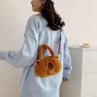 Mochila De Peluche Capybara Cartoon Regalo Banda Transversal Grande Capacidad Kawaii Tote Bag Para Mujer Bolsa De Hombro Suave - details 0