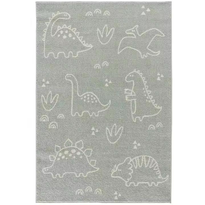 ATTICGO Alfombra de Interior Estilo Infantil en Verde - Beats 40252 | 120X170 cm - 1