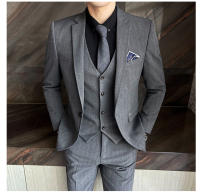 Traje De Boda Invernal Con Rayas Tres Piezas Vestido Y Pantalones Moda Negocios Atractivo Traje Casual Para Celebraciones - details 14