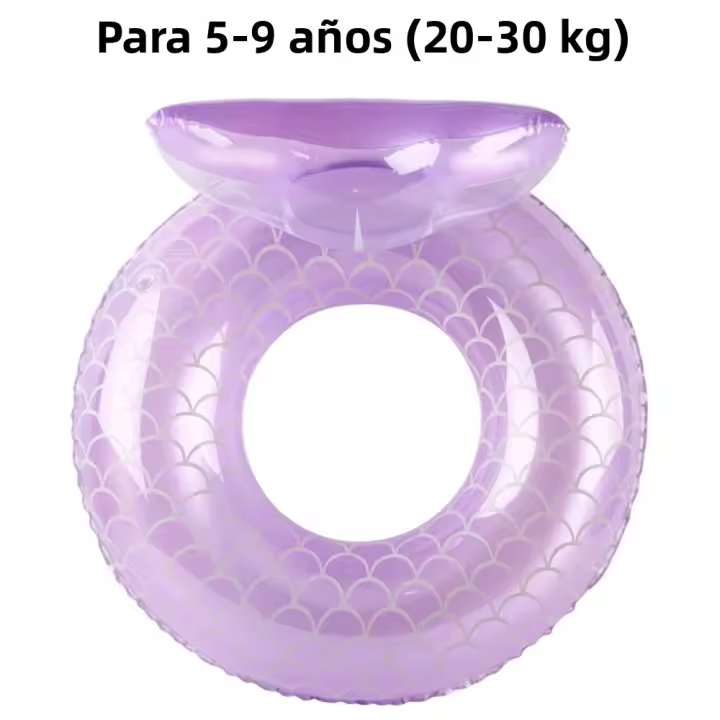 Flotadores De Piscina Para Niños Forma De Sirena Entrenador Inteligente De Natación Flotadores Inflables Para Bebés Y Niños Pequeños - 1