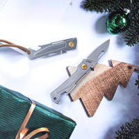 Cuchillo Plegable SANRENMU 431S Con Abertura De Botella Y Agujero Para Llavero Hoja De Acero Inoxidable 12C27 EDC Portátil Para Camping Y Uso Diario - details 15