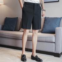 Shorts De Verano Para Hombre Blancos Y Delgados Estilo Coreano Moda Negocios Trabajo Ropa Casual De Cintura Media Talla Regular - details 6