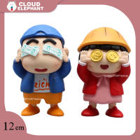 Figura De Colección Crayon Shin Chan Chibi Maruko Chan Tyrano Local Shin Chan Modelo PVC Figura De Acción Decoración Juguete Regalo Para Adolescentes - details 1