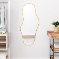 vidaXL Espejo de Pared Dorado Colgante Dormitorio Tocador Salón Decoración Color Dorado,  Negro,  Plateado y mas - details 0