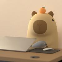 Lámpara De Noche De Silicona Capybara Para Niños Luz De Sueño USB Recargable Decoración Animal Táctil Luz De Mesa Para Dormitorio - details 10