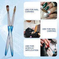Cepillo De Uñas KEMEISI 100% Puro Kolinsky Con Mango Fuerte Forma Ovalada Herramientas Profesionales Para Diseño De Uñas Y Manicura - details 2