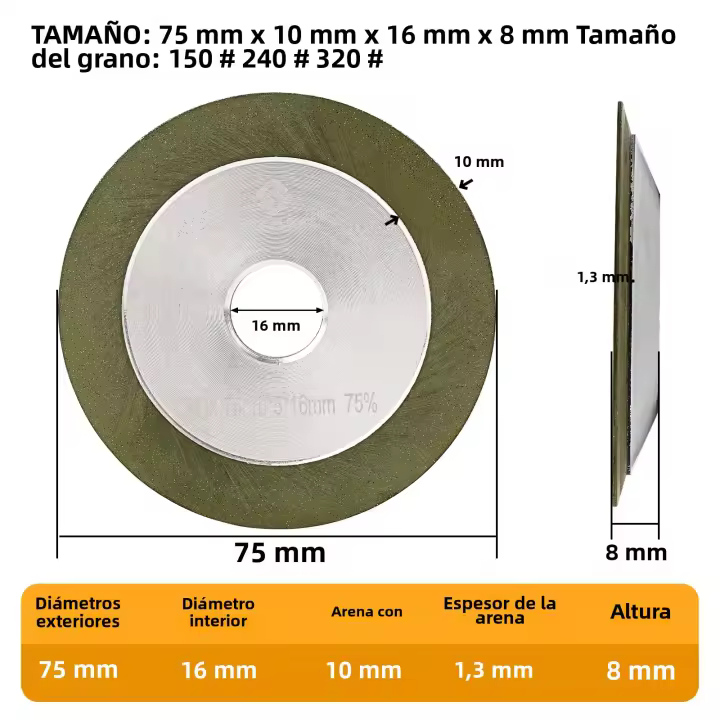 Discos De Mezcla Para Mecánica Circular De Diamante 3/4/5/6 Pulgadas Herramientas De Fricción Para Carbonato Metal Tungsteno Acero - 1