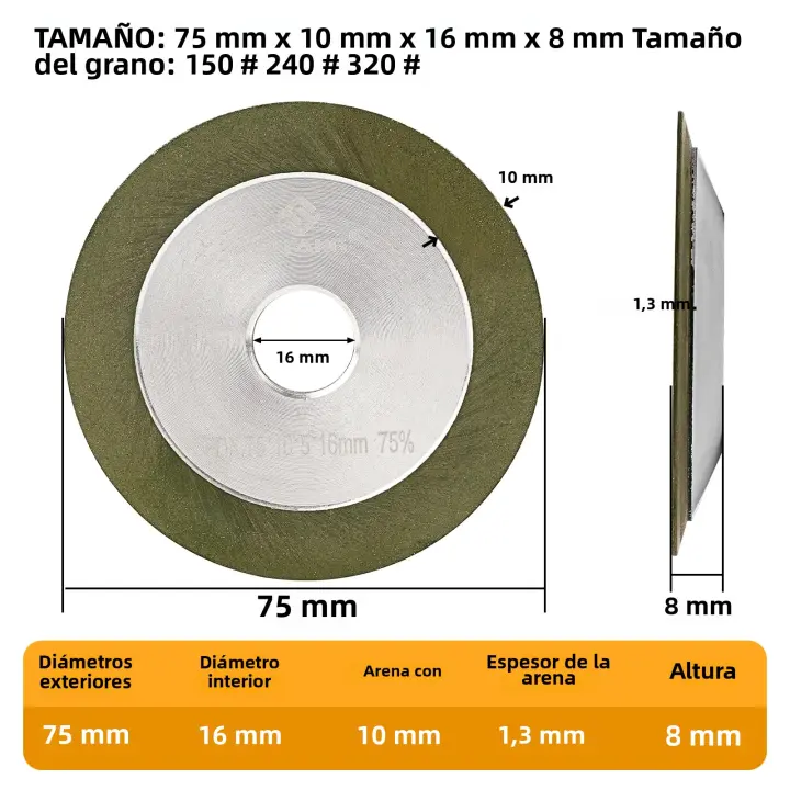 Discos De Mezcla Para Mecánica Circular De Diamante 3/4/5/6 Pulgadas Herramientas De Fricción Para Carbonato Metal Tungsteno Acero - 1