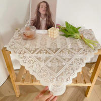 Mantel De Lantejuelas Bordadas Antiguas De Color Sólido Elegante Con Diseño De Flores Rectangular 100% Poliéster Para Uso En Hogar Fiesta Boda Y Banquete - details 7