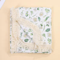 Manta De Algodón Muselina Para Bebé Con Borlas Swaddle Recibimiento Para Recién Nacidos Funda De Cuna Y Silla De Coche - details 13