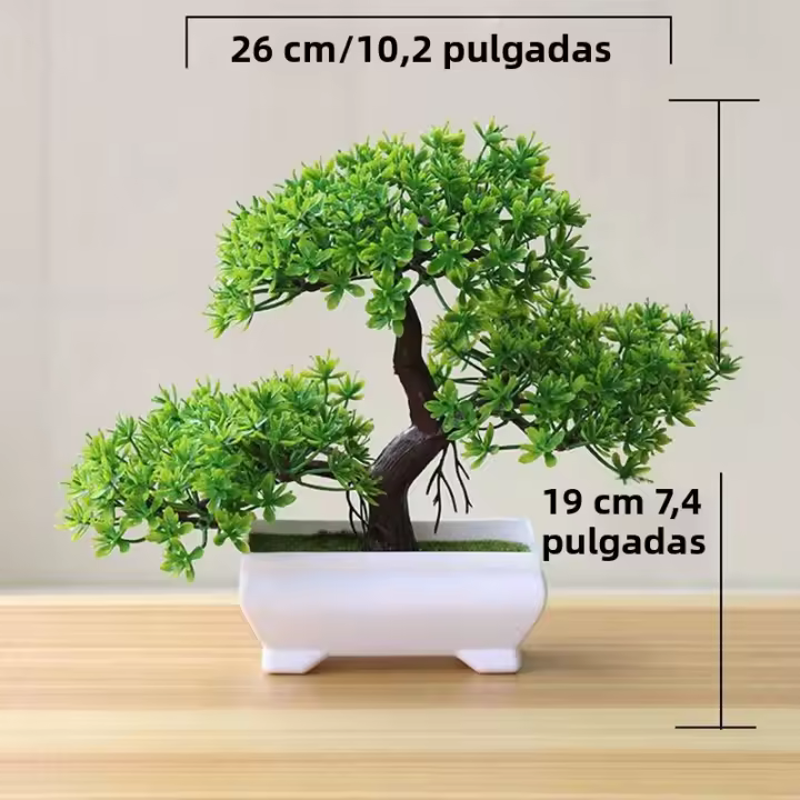 Arbol De Bonsai Artificial Planta Simulación En Maceta Para Decoración De Jardín Mesa Habitación Dormitorio Exterior Ornamento De Plantas Falsas - 1