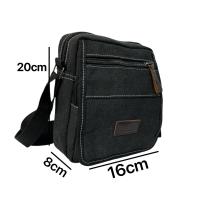 MEJORADA bandolera con solapa para hombre,material de lona fuerte duradero.MEDIDA 20×16×8CM - details 1
