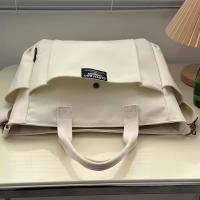 Bolso De Hombro Único De Lona Para Mujer Estudiante Capacidad Grande Estilo Minimalista Urbano Diagonal Cruzado Ecológico - details 13
