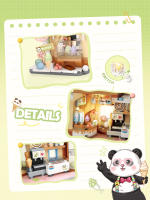 Bloques De Construcción Loz Lizhi Casa De Helado 884PCS Juguete De Montaje Para Niñas Vistas De Calle Con Panda Tema Famosos Edificios Y Animales - details 5