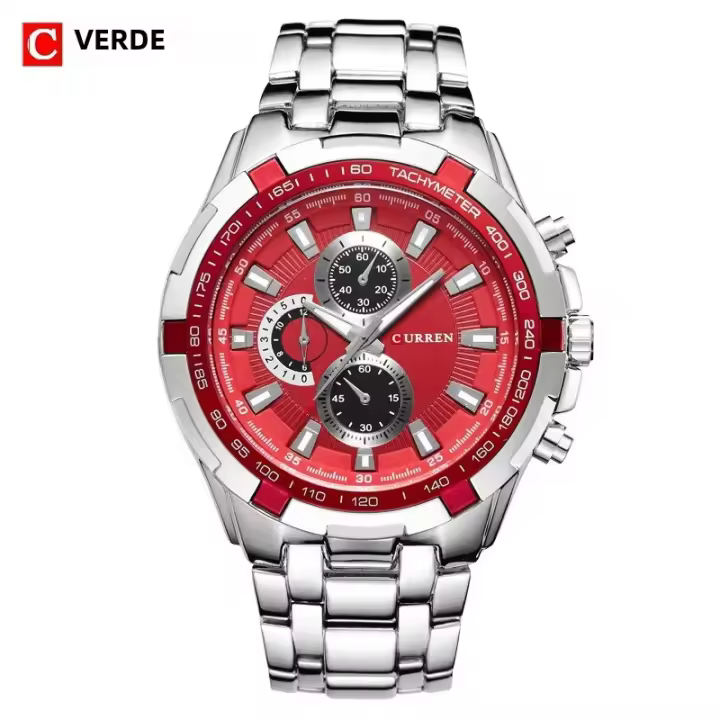Reloj De Pulsera De Acero Inoxidable CURREN Para Hombres Marca Top Lujo Moda Casual Analógico Resistente Al Agua Y Shock Business - 1