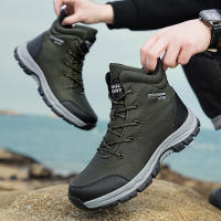 Botas De Invierno Para Hombre Con Piel Fuerte Antideslizante Impermeable Altura Del Tacón Medio Cordones Material De Suela De Goma - details 7
