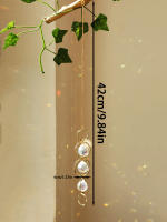 Colgante Boho Catcher De Cristal Hecho a Mano Con Cadena Dorada Para Decoración De Ventana Pared O Jardín Campanas De Viento - details 4