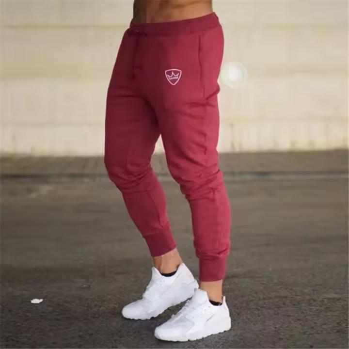 Nuevos Pantalones De Correr Para Hombre Fitness Con Estampado Cómodos Y Elásticos Pantalones Deportivos De Entrenamiento Slim Casuales De Polyester - 1