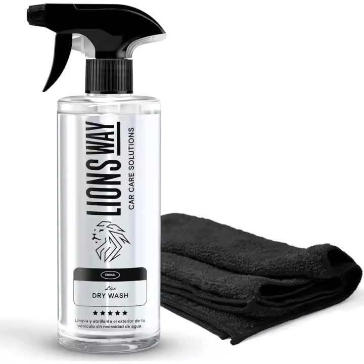 LIONSWAY - Limpieza en Seco Coche con Cera de Carnauba – Detailing Profesional, Abrillanta y Protege sin Agua - 1