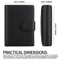Cartera Hombre de Cuero, Cartera Vertical para Hombre con para Monedas con Botn - details 0