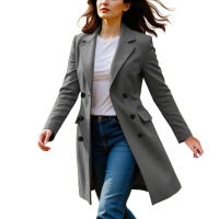 Nueva Chaqueta De Mujer De Invierno Con Manga Larga Y Cuello En V A-line Fashion Chaqueta De Trench Para Otoño Y Invierno - details 5