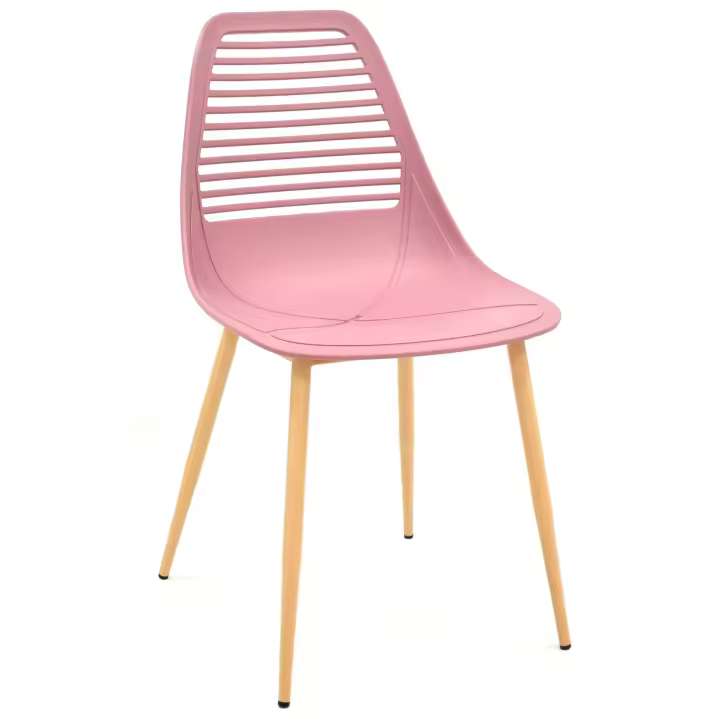 Silla UNCIBAY, metal, polipropileno rosa oscuro - 1
