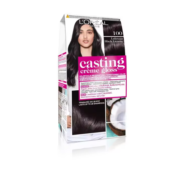L'oreal Paris Casting Crème Gloss 100 Licorice Tinte para Cabello sin Amoniaco - 1