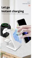 VIKEFON Estación De Carga Inalámbrica Rápida 30W Con Soporte Para iPhone 16-12 Samsung S20 S21 Apple Watch 8/7 Y Galaxy 6/5 - details 7