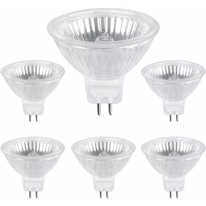 Bombilla halógena GU5.3 35W 12V, 400lm Blanco cálido 2700K Regulable, Bombilla halógena para focos MR16, paquete de 6 - 1