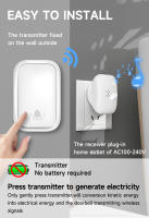 Cerhot Timbre De Puerta Inalámbrico Exterior Autodirigido Resistente Al Agua Con 38 Canciones Distancia De 150M Para Hogar Y Hotel - details 1