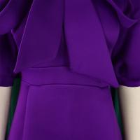 Vestido Elegante De Fiesta Para Mujer 2024 Con Cuello Con Lazo Manga Corta Cintura Alta A-Line Plisado Hasta El Tobillo Vestido De Cumpleaños - details 35