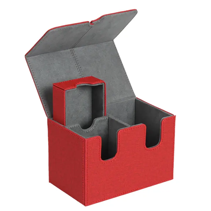 Caja de Almacenamiento para Tarjetas de Coleccionables Juego de Cartas Organizador de Transporte en Rojo para 160+ Tarjetas Forma Irregular Producto Normal Fabricado en China - 1