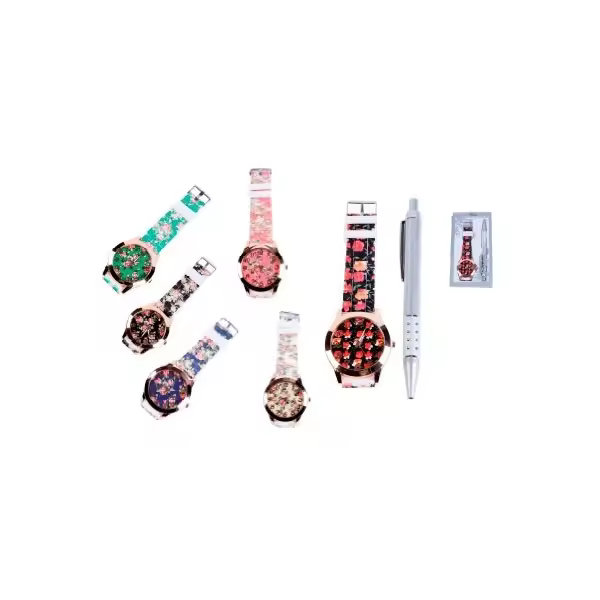 Disok Reloj Floral en Caja de Regalo + Bolígrafo - Detalles Bodas Elegantes Originales - 1