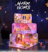 Bloques De Construcción Creativos Para Niñas Casa Rosa Con Vistas Interiores Y Luz LED 1375 Piezas Juguetes De Bloques De Construcción Para Regalo - details 0