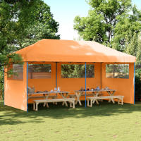 vidaXL Tienda de fiesta plegable Pop-Up 3 paredes laterales tienda Color Burdeos,  Terracota,  Beige y mas - details 1