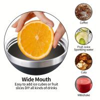 Botella De Agua Aislada De Acero Inoxidable De 40oz Con Mango  De Bebida Para Verano Y Exterior Mantén Frío Con Tapón Y Pajita Mug - details 3