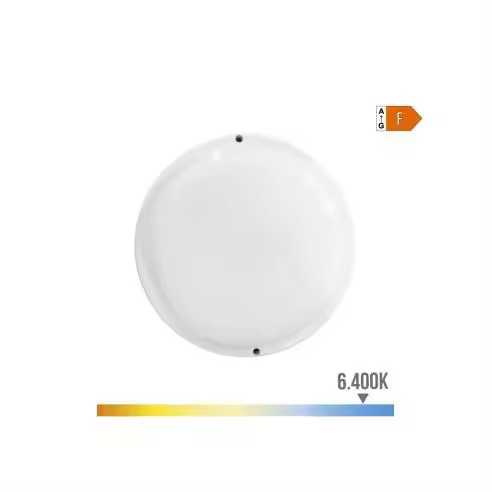 EDM Aplique LED Redondo 18W 1820lm 6400K Plástico Ø20,8x4,8cm EDM - 32407 Aplique led redondo Iluminación Interior Apliques Led - 1
