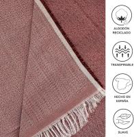 Manta Multiusos para Sofá y Cama, Colcha Foulard de Algodón-Poliéster, Cubresofá o Cubrecama Lavable, 180x290 cm, Suave y Resistente para Hogar, blanco, negro, beige, verde, marrón, gris, azul, turquesa, varios colores - details 20