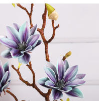 1PCS Decoración De Flores Artificiales Simples Chinas Perfume De Gradiente Alta Simulación Loto Magnolia Adorno Para El Hogar Y Fiestas - details 8