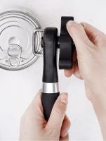 Abrelatas con borde liso manual, abrelatas de mano, sin borde afilado, con mango blando, abrelatas de corte de acero inoxidable de grado alimenticio, abrelatas profesionales de ergonomía, adecuadas para cocinas y restaurantes - details 5