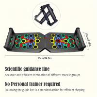 Tablero De Empuje Plegable Portátil Con Manija Antideslizante Para Ejercicios De Pecho Abdomen Y Brazos En Casa Equipo De Fitness Multifuncional - details 4