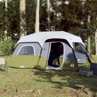vidaXL Tienda Familiar con LED 9 Personas Apertura Rápida Toldo Carpa Color Azul,  Gris claro y naranja,  Verde y mas - details 2