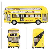 Modelo De Autobús De Aleación 1:32 Con Sonido Y Luz Vehículo Pull Back Juguetes De Decoración Para Niños Regalo Simulación Alta Diecast - details 5