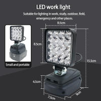 Luz LED Portátil Para Batería Makita 4In Luz De Trabajo Exterior Sin Cable Luz De Emergencia Mano a Mano Para Pesca Y Herramientas - details 5