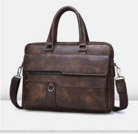 Bolso De Negocios De Cuero Para Hombre Bolso De Mano De Lujo Bolsa De Hombro Para Oficina A4 Portátil Bolsa Transversal MaleTote Bags - details 10